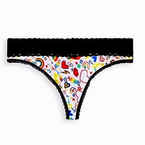 Torrid Thong Panty! Pride Print! Size 1X! NWT!